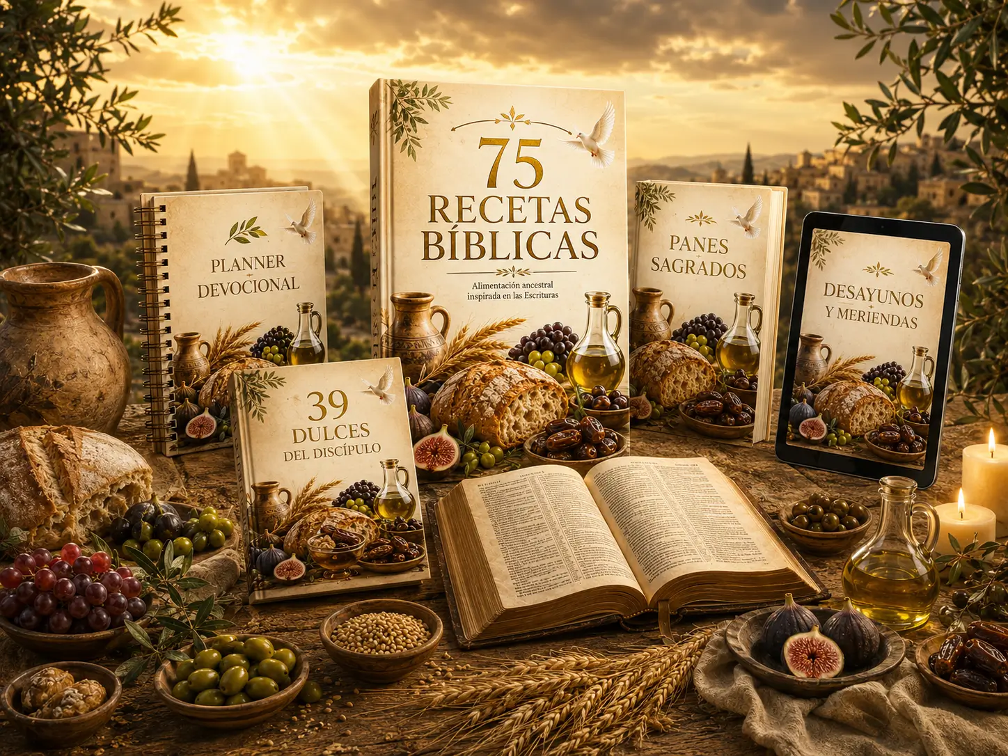 Colección de libros: 150+ Recetas Bíblicas y bonos